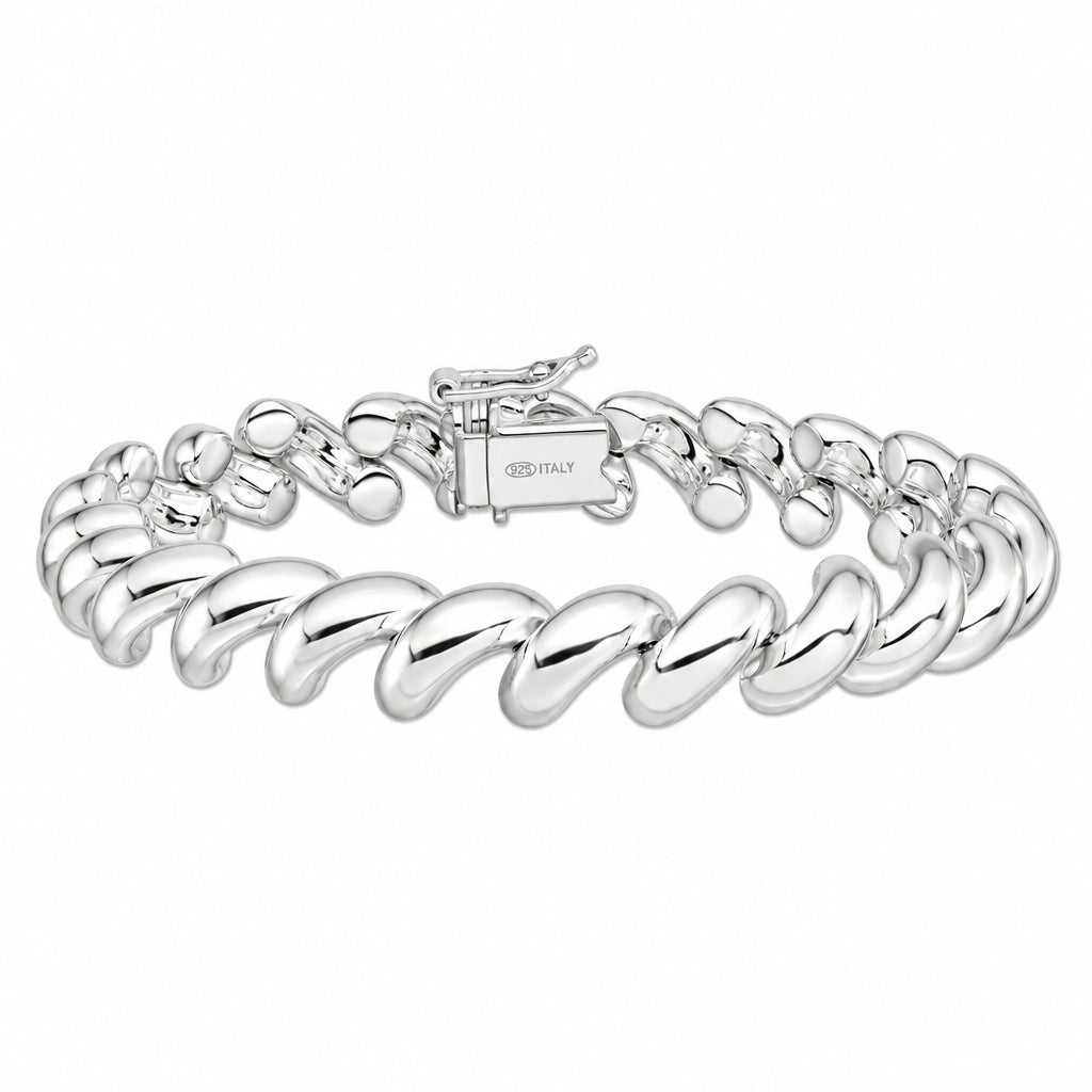 Sterling silver San Marco bracelet, 10 mm, additional view