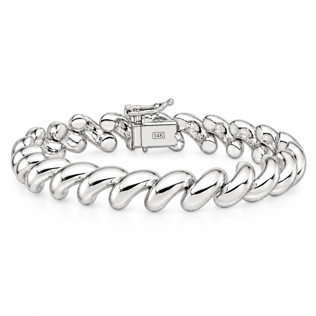 14K White Gold San Marco Bracelet