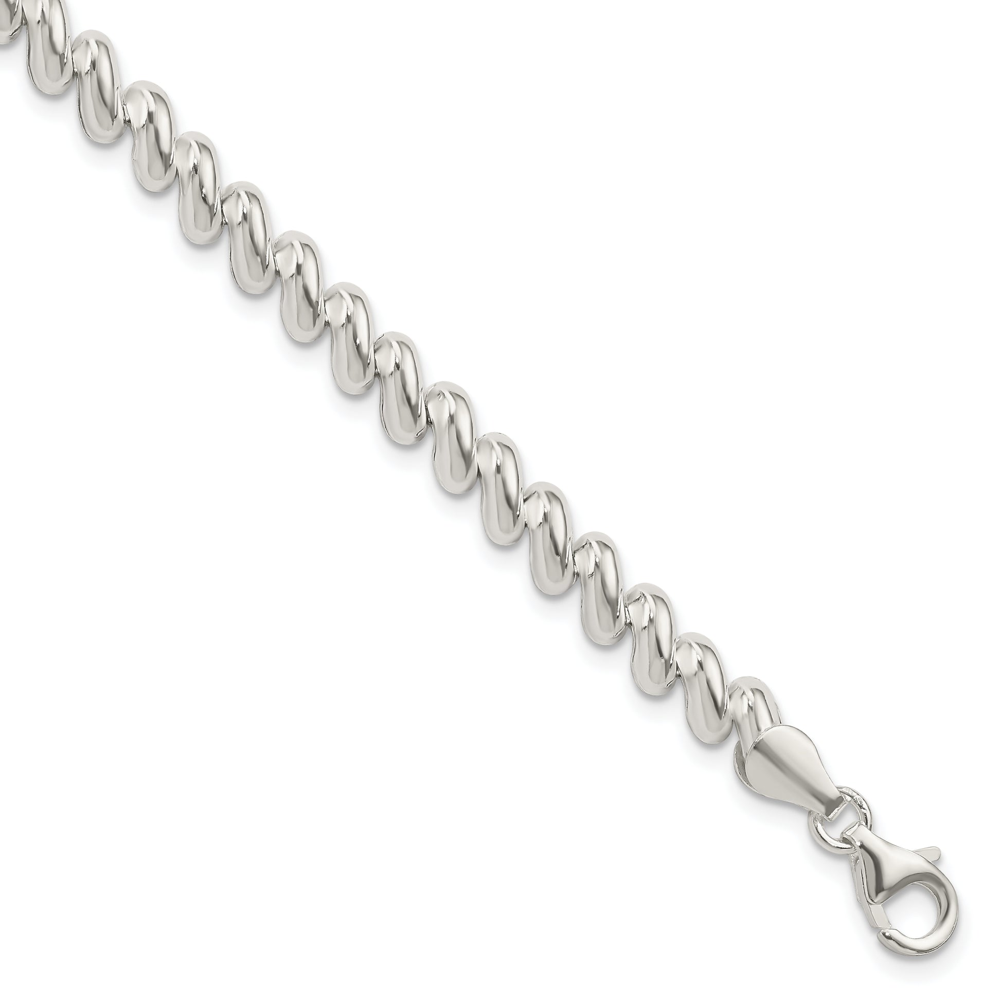Sterling silver San Marco bracelet, 6 mm
