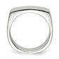 Sterling silver wide bar signet ring