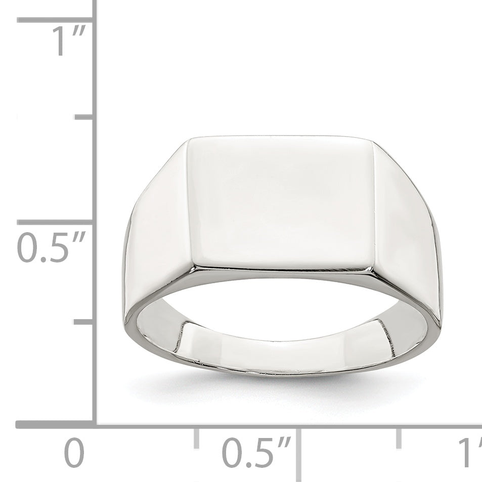 Sterling silver rectangle signet ring