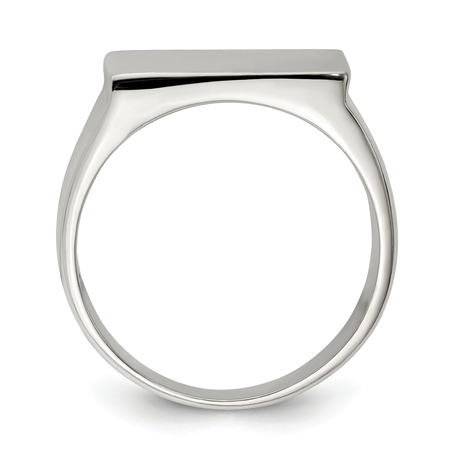 Sterling silver large oval signet ring