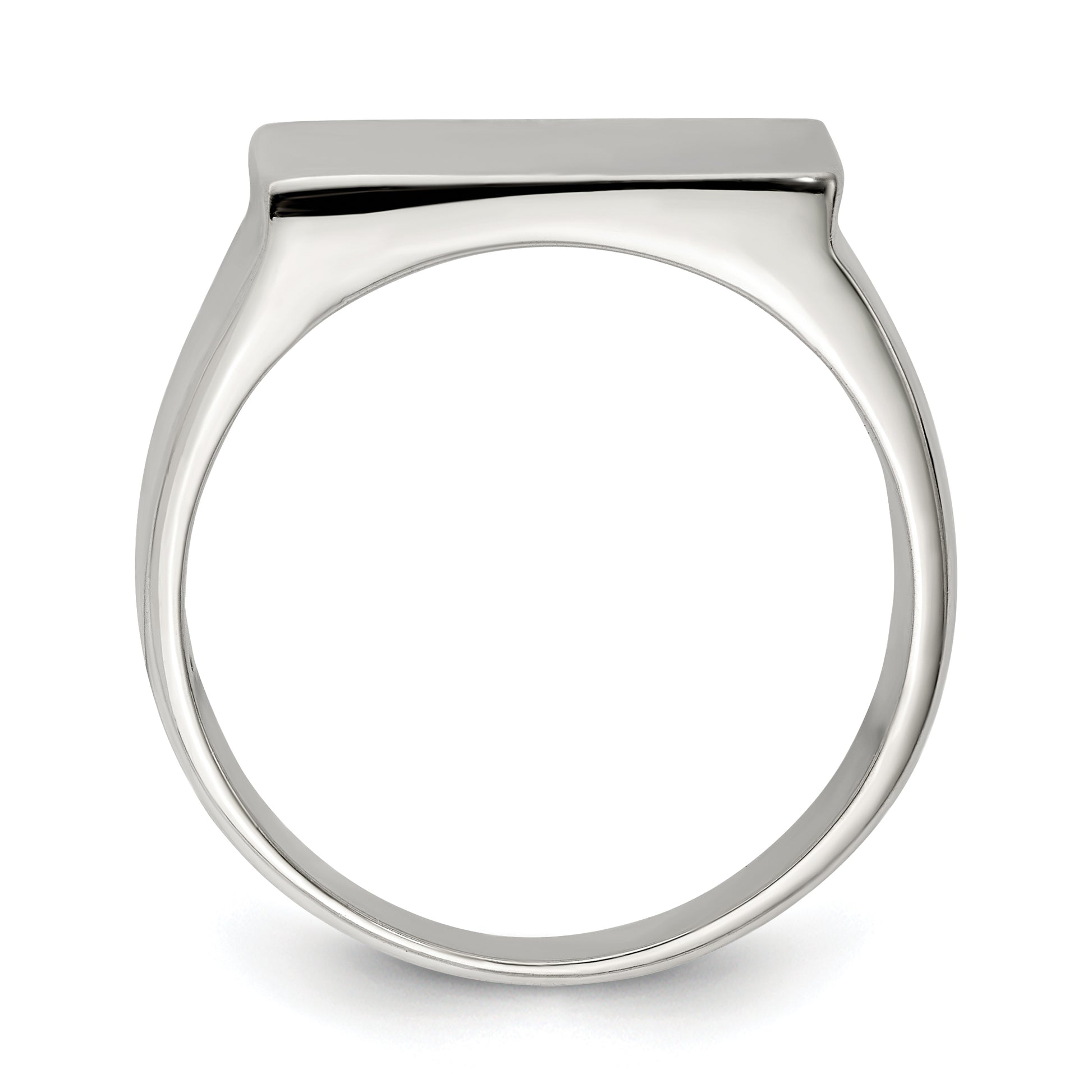 Sterling silver large oval signet ring