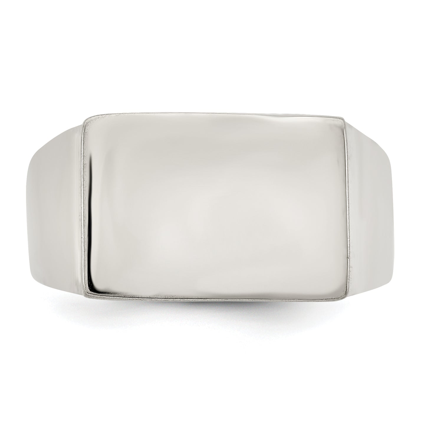 Sterling silver large oval signet ring