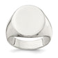 Sterling silver large oval signet ring