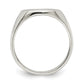Sterling silver medium oval signet ring