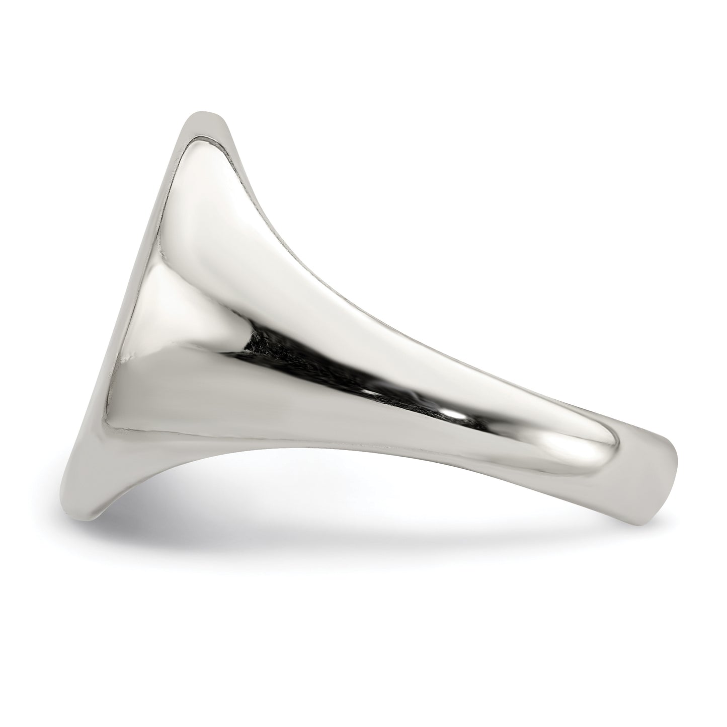 Sterling silver medium oval signet ring