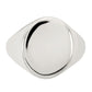 Sterling silver medium oval signet ring
