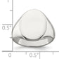 Sterling silver medium oval signet ring