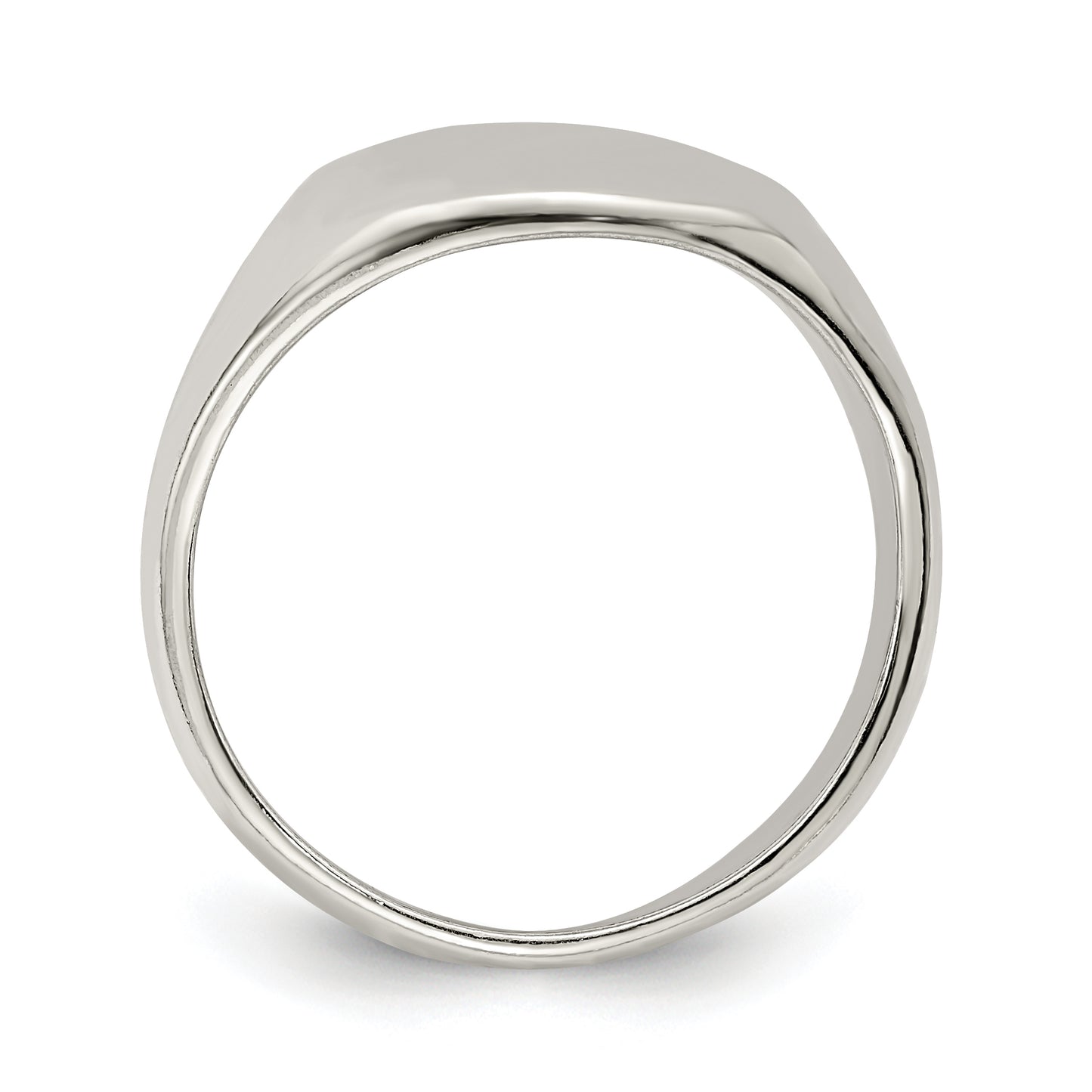 Sterling silver small oval signet ring