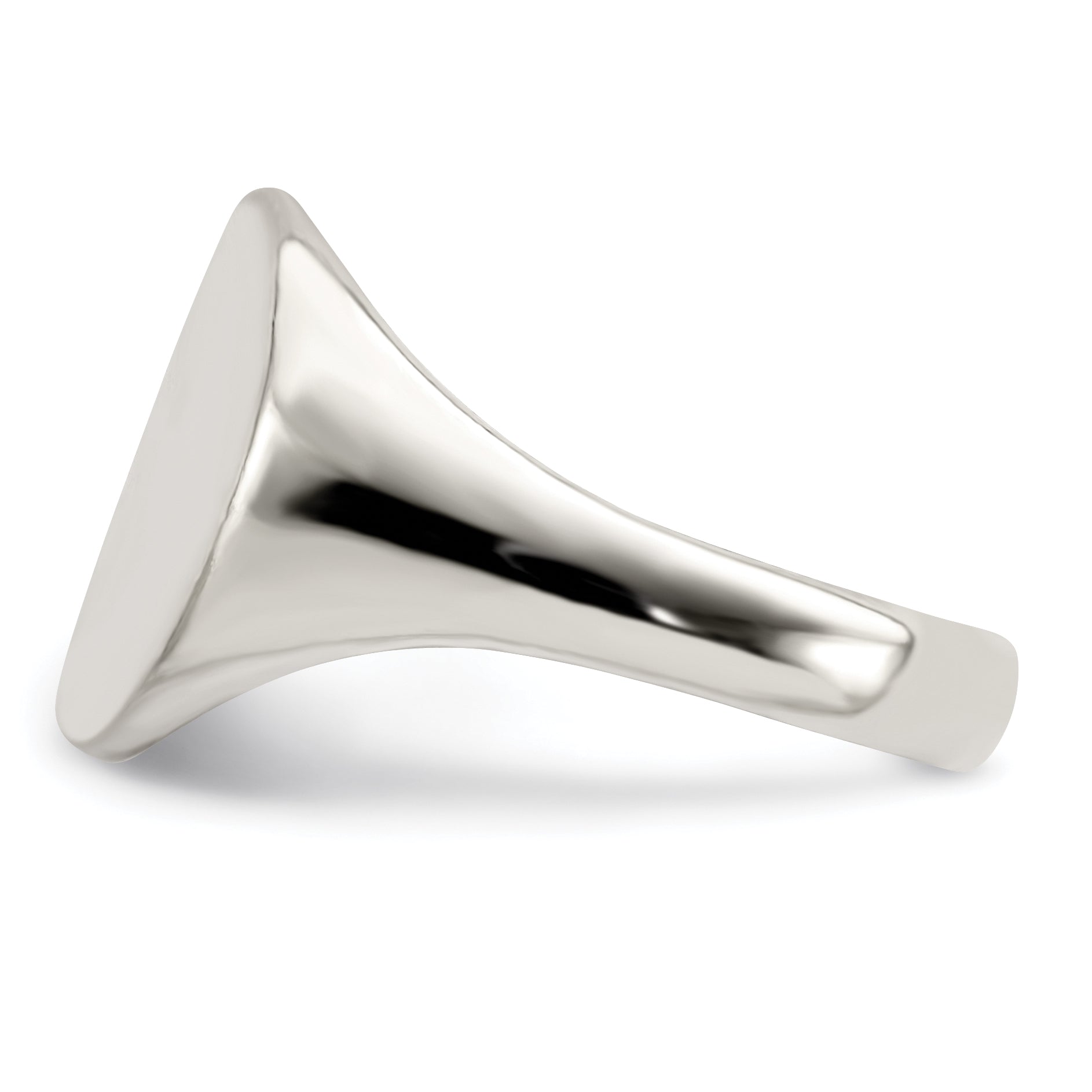 Sterling silver small oval signet ring