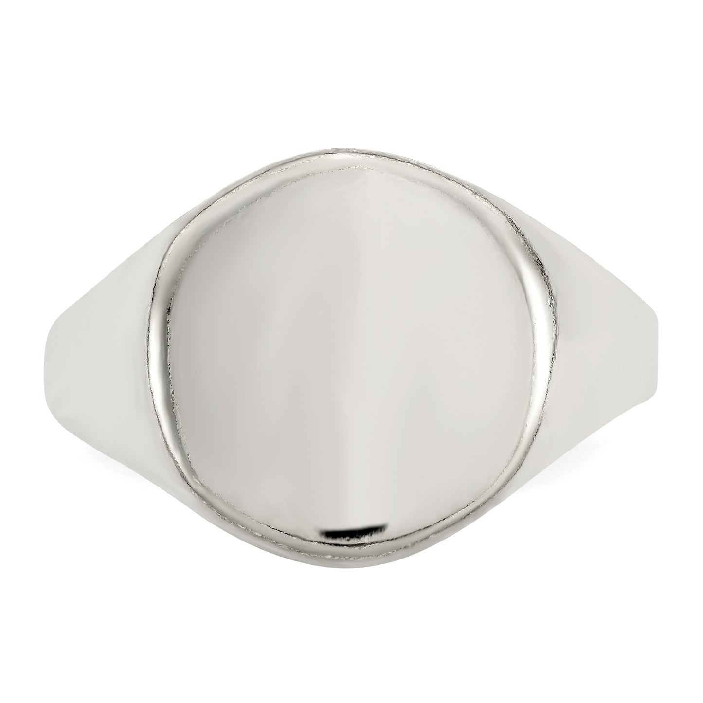 Sterling silver small oval signet ring