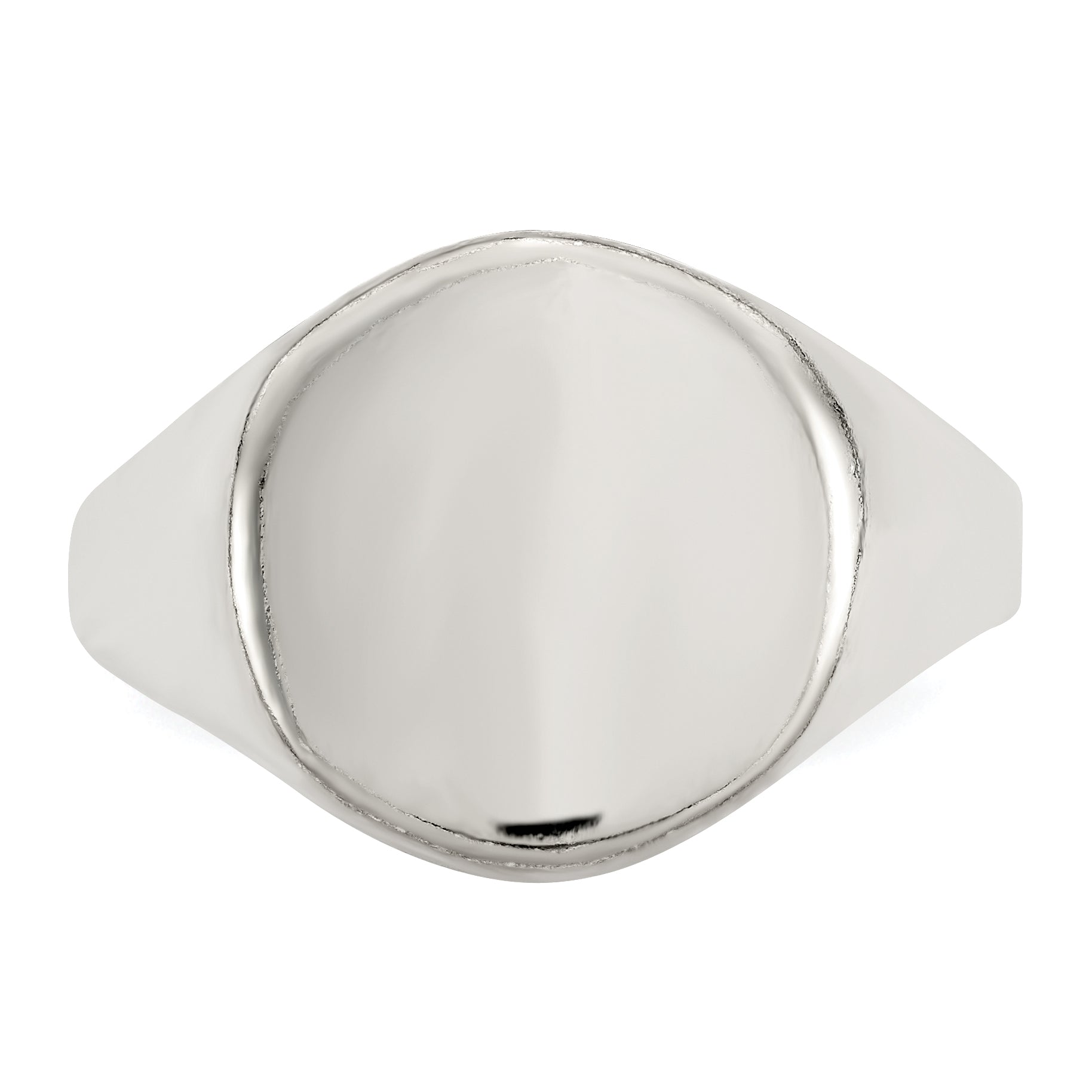Sterling silver small oval signet ring