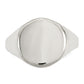 Sterling silver small oval signet ring