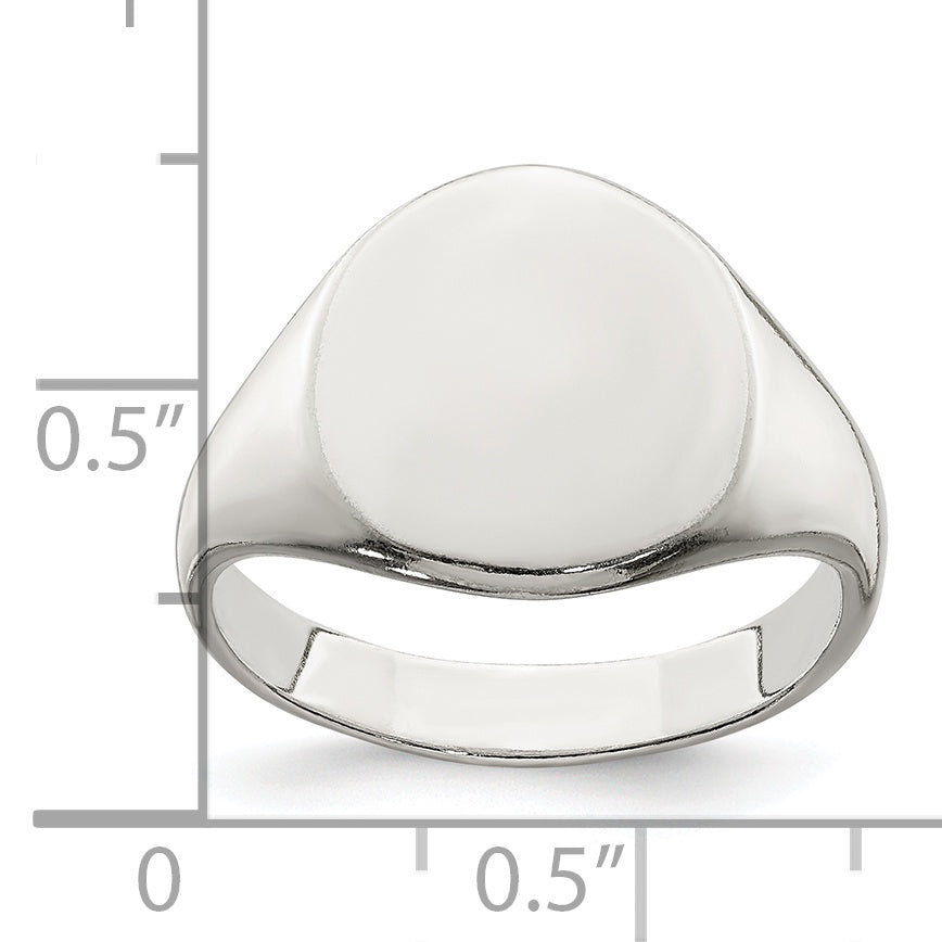 Sterling silver small oval signet ring