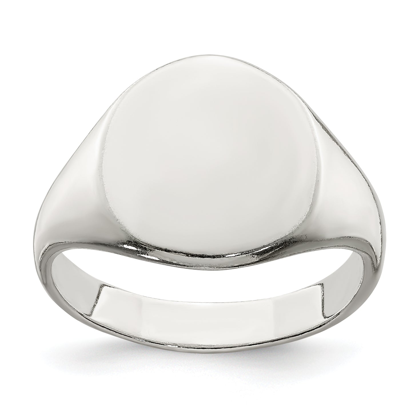 Sterling silver small oval signet ring