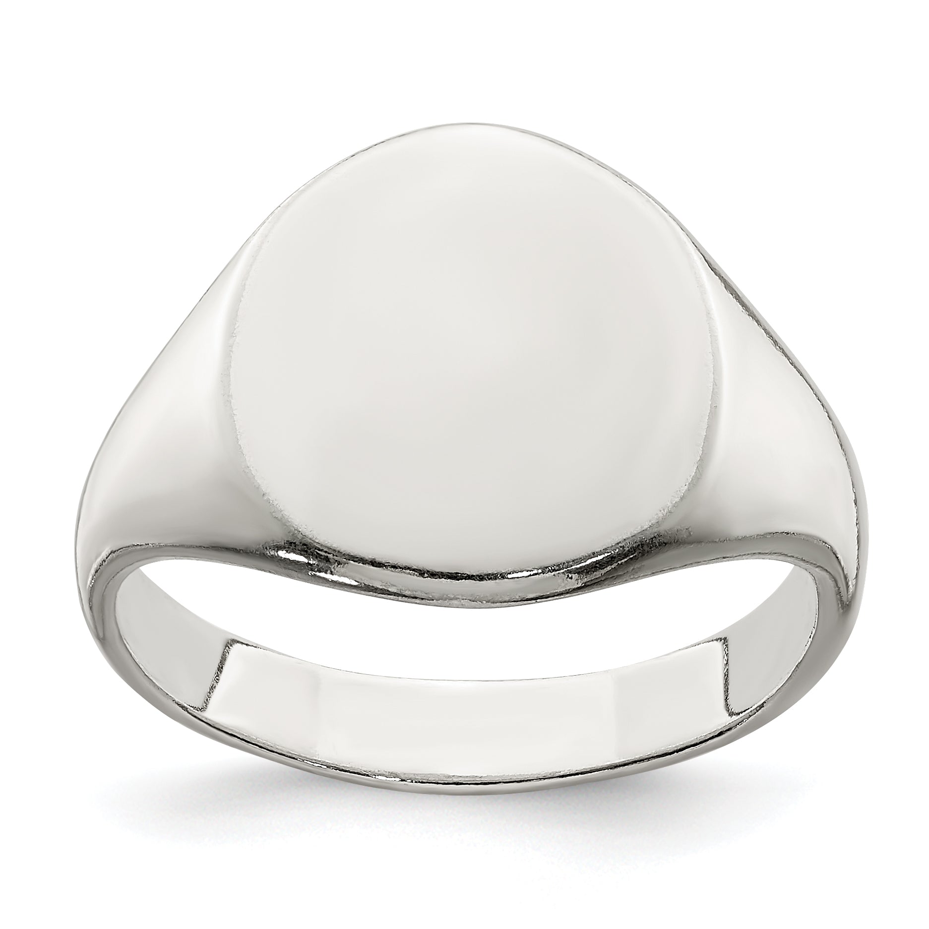Sterling silver small oval signet ring