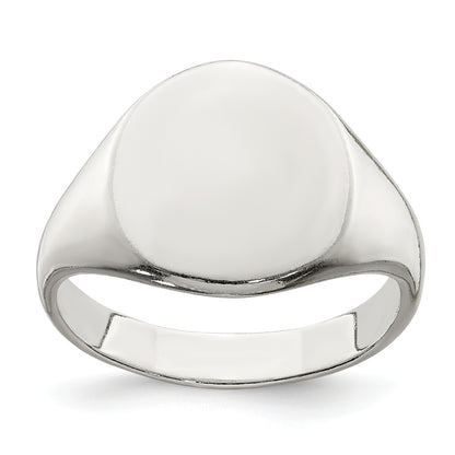 Sterling silver small oval signet ring