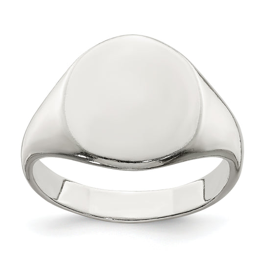 Sterling silver small oval signet ring
