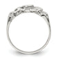 Sterling silver slim nugget ring, angled view