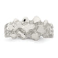 Sterling silver slim nugget ring, top view