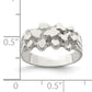 Sterling silver slim nugget ring shown on hand