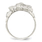 Sterling silver nugget ring, angled view