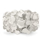 Sterling silver wide nugget ring, top view
