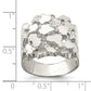Sterling silver open nugget ring shown on hand