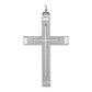 Sterling Silver Laser Cut Cross Pendant – X-Large (44 x 24mm) Front View