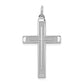 Sterling Silver Laser Cut Cross Pendant – Large (33 x 8mm) Front View