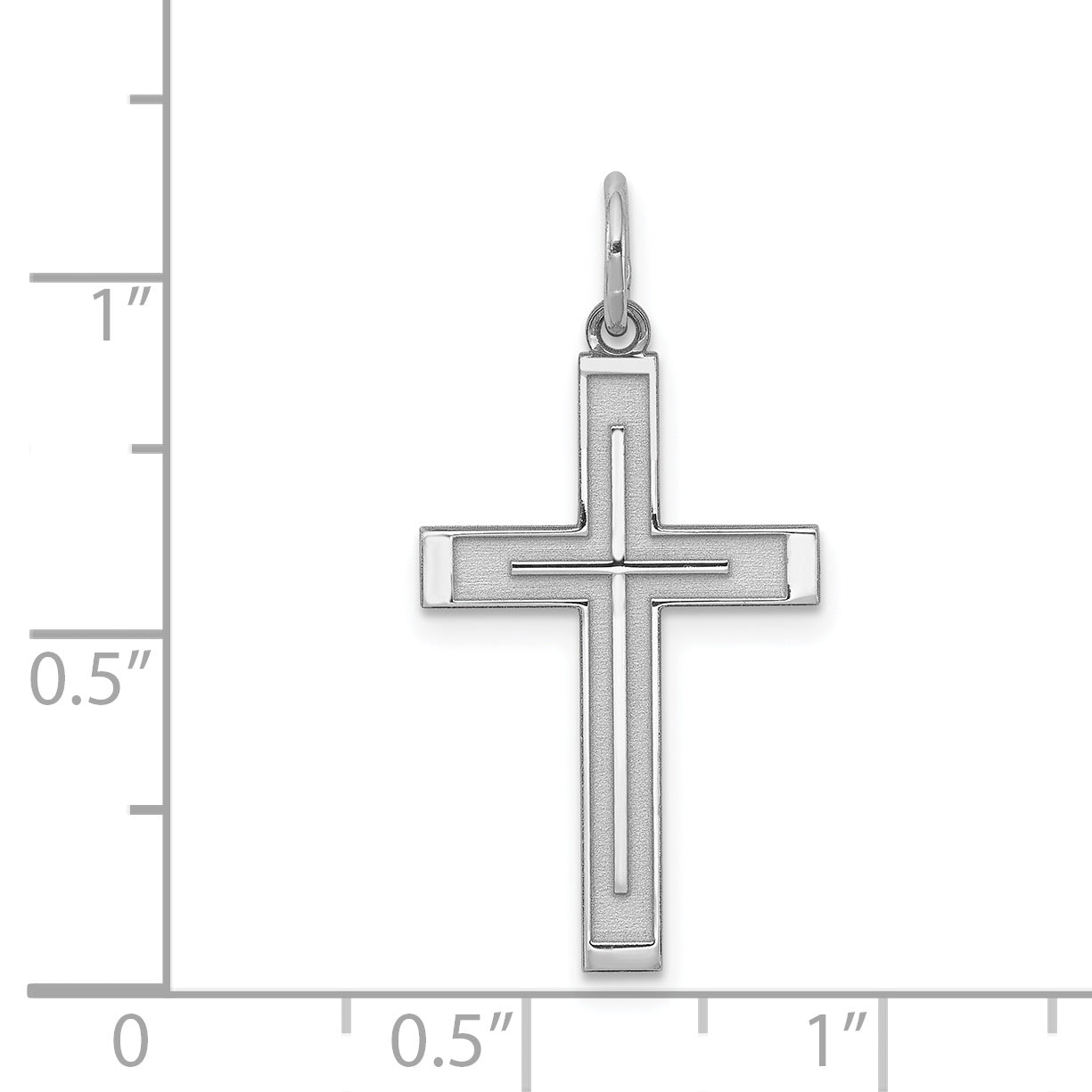 Sterling Silver Cross Pendant Medium Size Chart – 27mm x 13mm