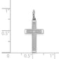 Sterling Silver Cross Pendant Small Size Chart – 22mm x 10mm