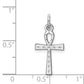 Silver laser cut ankh charm 20 mm dimensions - QXR136