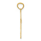 14K yellow gold filigree cross pendant alternate view - REL70