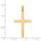 14K Yellow Gold Cross Pendant - dimensions