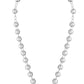 Silver high polished rosary chain, alternate view