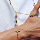 Gold Plated Sterling Silver High Polished Rosary Chain