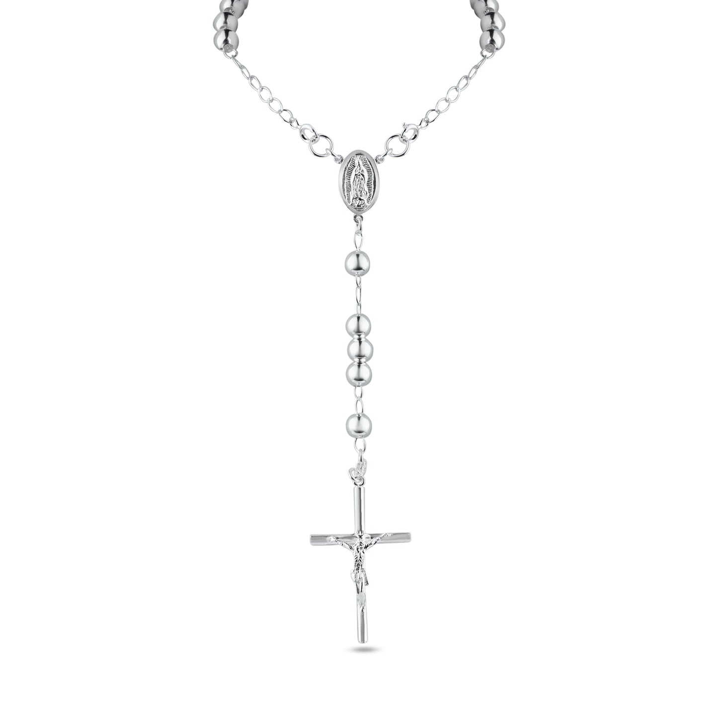 Silver high polished rosary chain