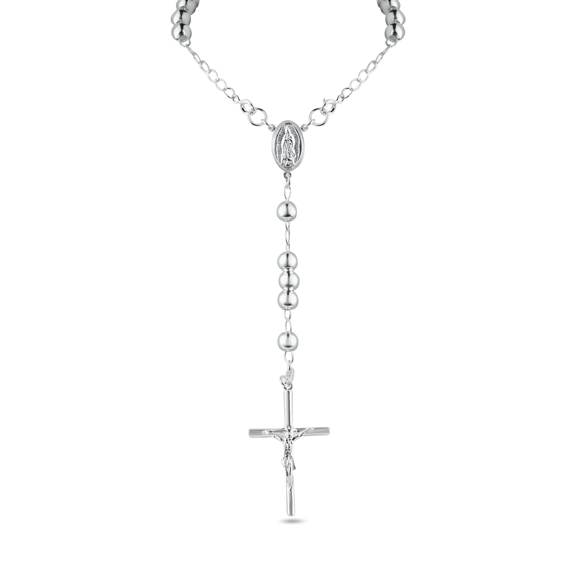 Silver high polished rosary chain