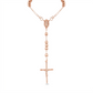 Rose Gold Plated Sterling Silver High Polished Rosary Chain