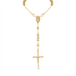 Gold Plated Sterling Silver High Polished Rosary Chain