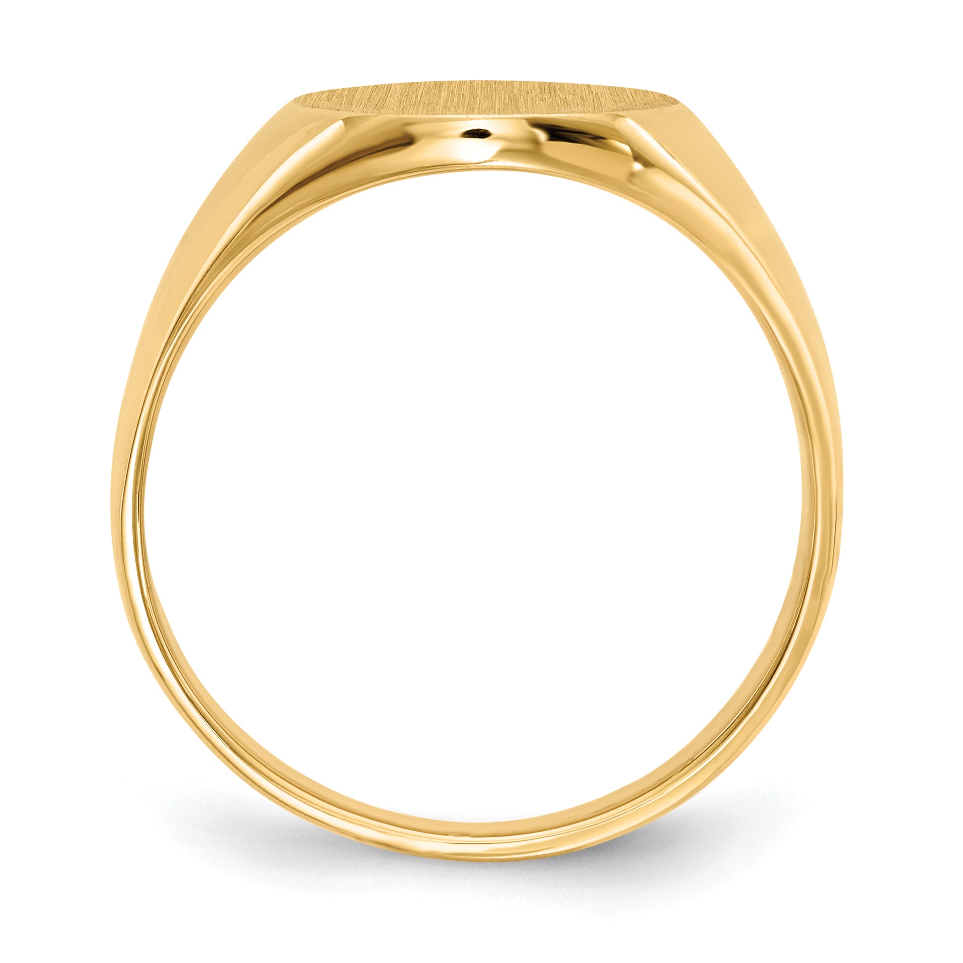 10K Yellow Gold Closed Back Oval Signet Ring 10RS105 - alternate view