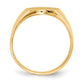 10K Yellow Gold Closed Back Oval Signet Ring 10RS105 - alternate view