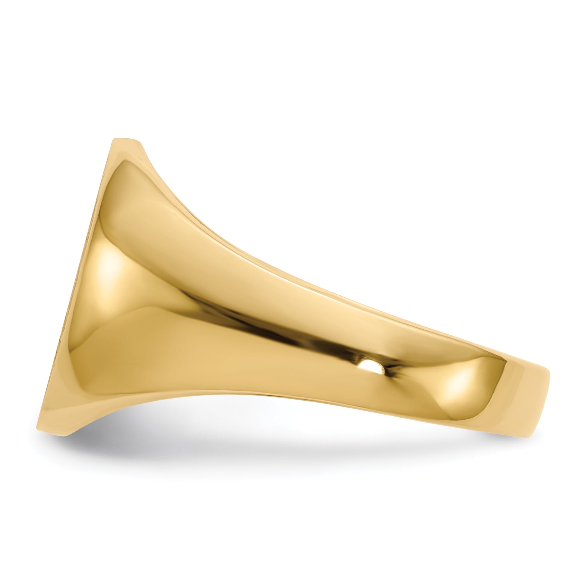 10K Yellow Gold Closed Back Oval Signet Ring 10RS105 - alternate view