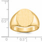 10K Yellow Gold Closed Back Oval Signet Ring 10RS105 - alternate view