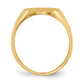 14K Yellow Gold Closed Back Oval Signet Ring 13.0 x 16.0 mm RS106 - alternate view