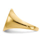 14K Yellow Gold Closed Back Oval Signet Ring 13.0 x 16.0 mm RS106 - alternate view