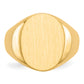 14K Yellow Gold Closed Back Oval Signet Ring 13.0 x 16.0 mm RS106 - alternate view