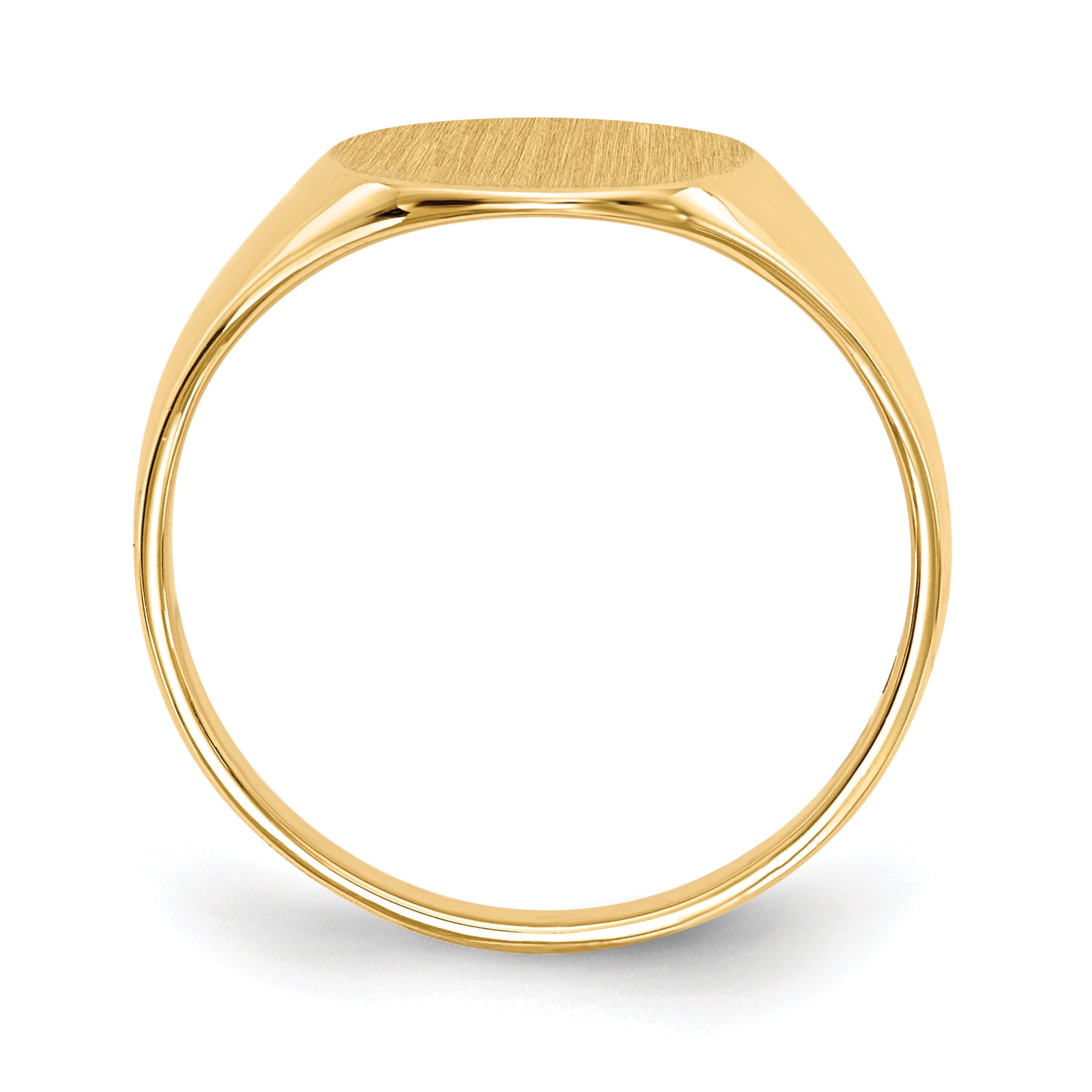14K Yellow Gold Oval Signet Ring 9.5 x 11.0 mm RS113 - alternate view